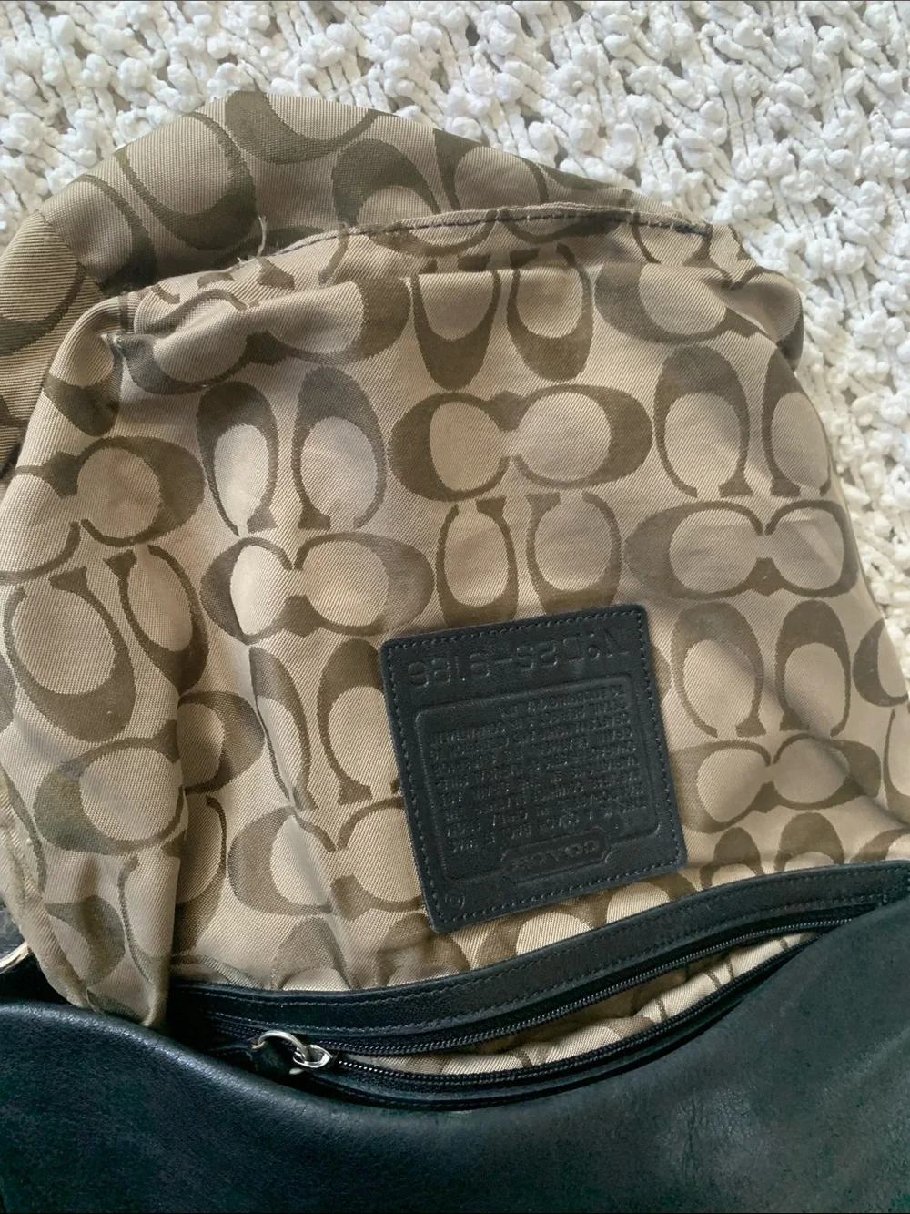 Coach Black Leather Hobo Shoulder Bag